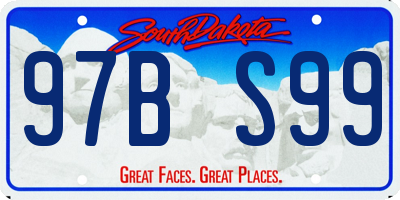 SD license plate 97BS99