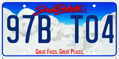 SD license plate 97BT04