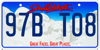 SD license plate 97BT08