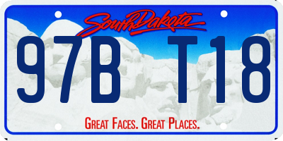 SD license plate 97BT18