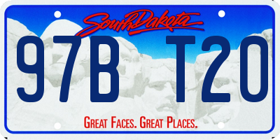 SD license plate 97BT20