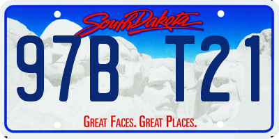 SD license plate 97BT21