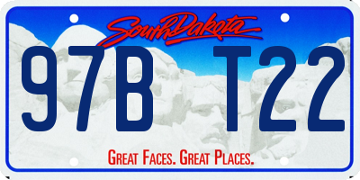 SD license plate 97BT22
