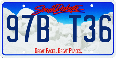 SD license plate 97BT36