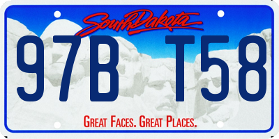 SD license plate 97BT58