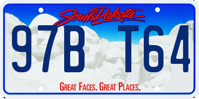 SD license plate 97BT64