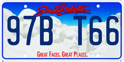 SD license plate 97BT66