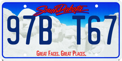 SD license plate 97BT67