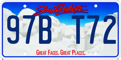 SD license plate 97BT72