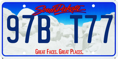 SD license plate 97BT77