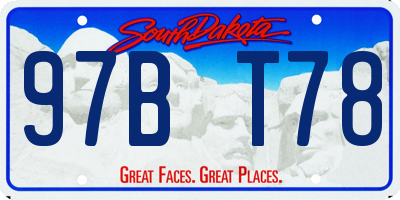 SD license plate 97BT78