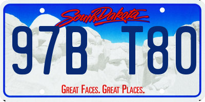 SD license plate 97BT80
