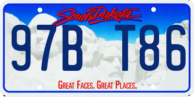 SD license plate 97BT86
