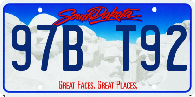 SD license plate 97BT92