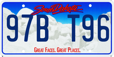 SD license plate 97BT96