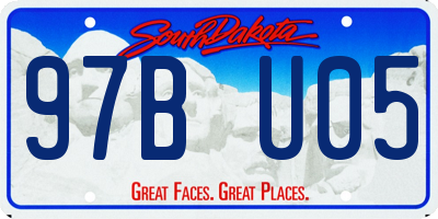 SD license plate 97BU05