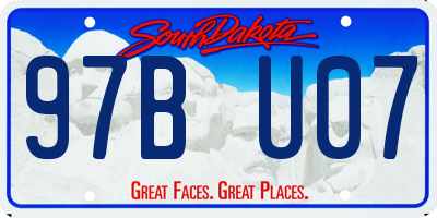 SD license plate 97BU07