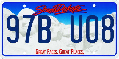SD license plate 97BU08