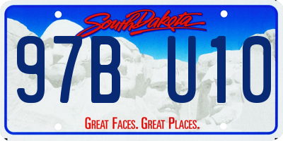 SD license plate 97BU10