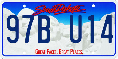 SD license plate 97BU14