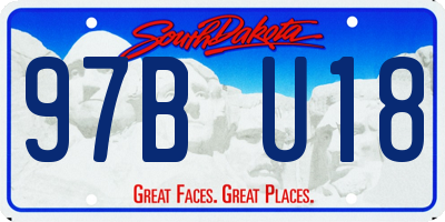 SD license plate 97BU18