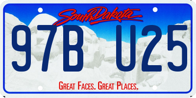 SD license plate 97BU25