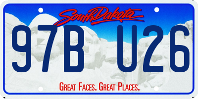 SD license plate 97BU26