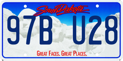 SD license plate 97BU28