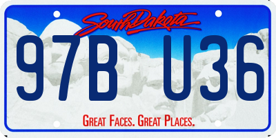 SD license plate 97BU36
