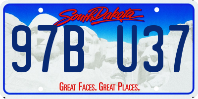 SD license plate 97BU37