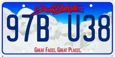 SD license plate 97BU38