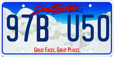 SD license plate 97BU50
