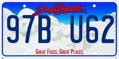 SD license plate 97BU62