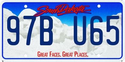 SD license plate 97BU65