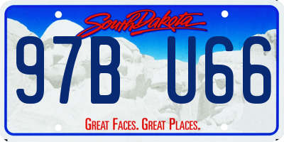 SD license plate 97BU66