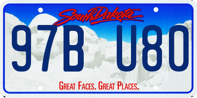 SD license plate 97BU80
