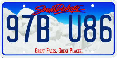 SD license plate 97BU86