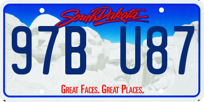 SD license plate 97BU87