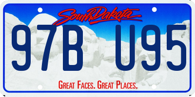 SD license plate 97BU95