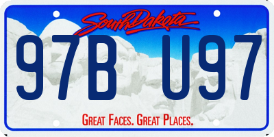 SD license plate 97BU97
