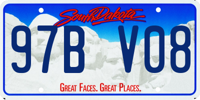SD license plate 97BV08