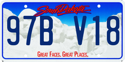 SD license plate 97BV18