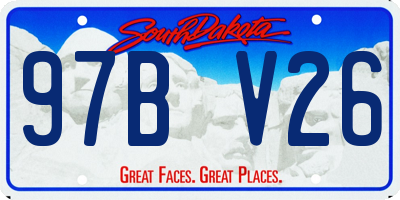 SD license plate 97BV26