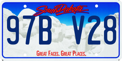 SD license plate 97BV28