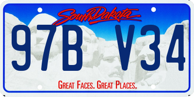 SD license plate 97BV34