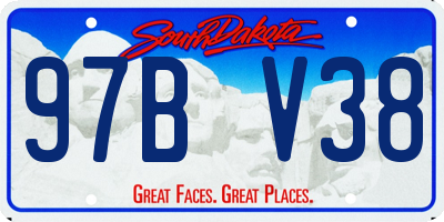 SD license plate 97BV38