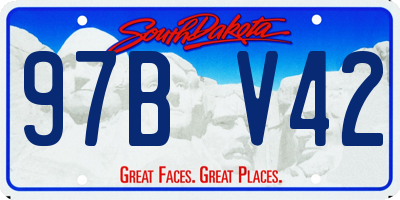 SD license plate 97BV42