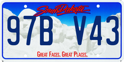 SD license plate 97BV43