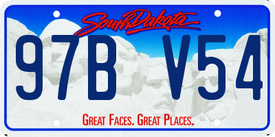 SD license plate 97BV54