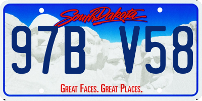 SD license plate 97BV58